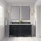 James Martin Vanities Brittany 60in Double Vanity, Black Onyx w/ 3 CM White Zeus Quartz Top 650-V60D-BKO-3WZ - alternate 1